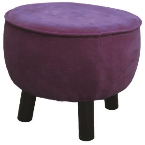 purple velvet footstool