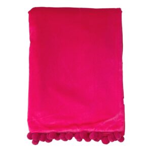 pink velvet throw