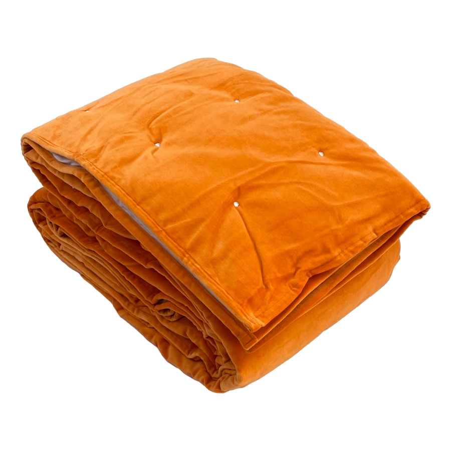 Lauren Orange Velvet Blanket - Image 7