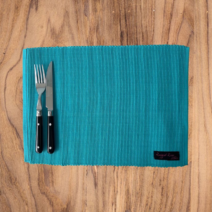 Duck egg blue cotton placemats