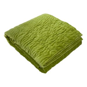 Lime Velvet Bedspread