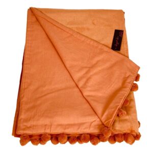 orange velvet throw