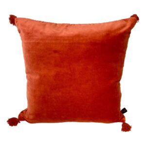 rust velvet cushion
