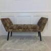 leopard velvet bench