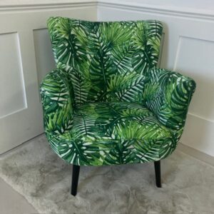 green palms velvet armchair