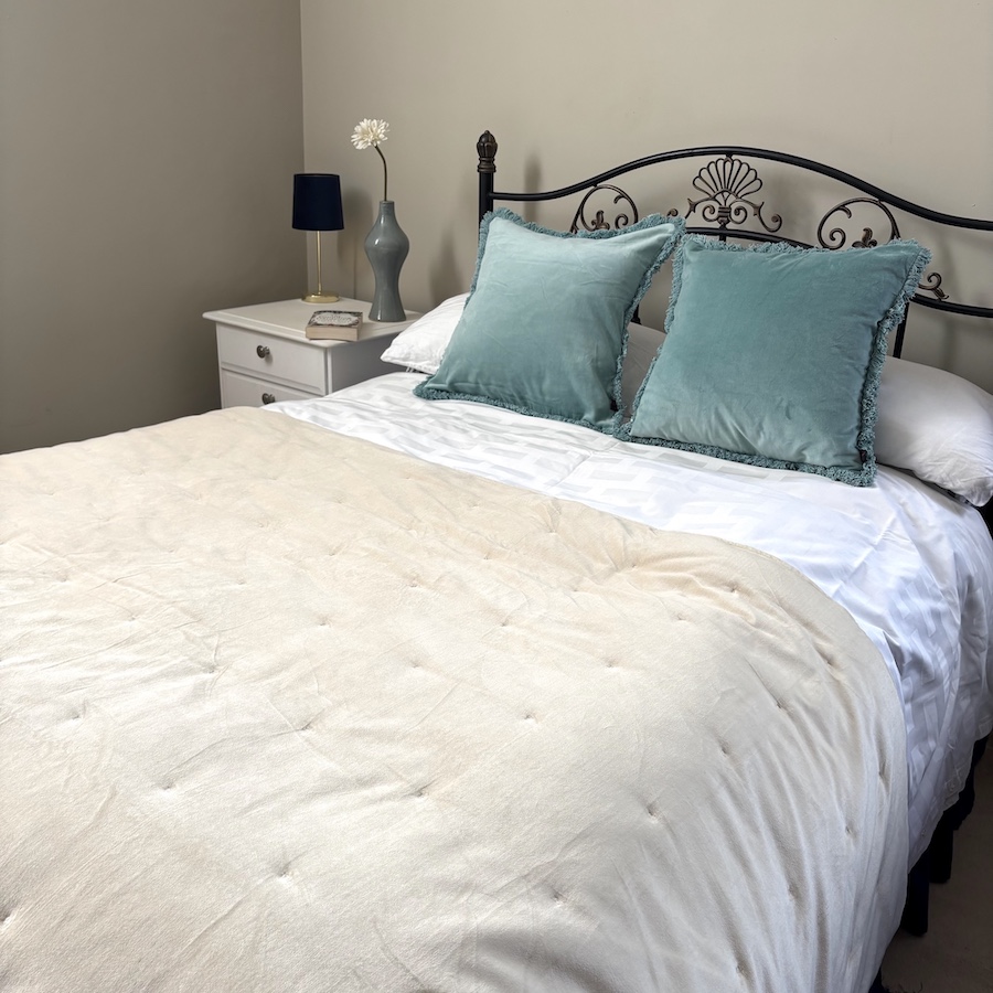 cream velvet blanket