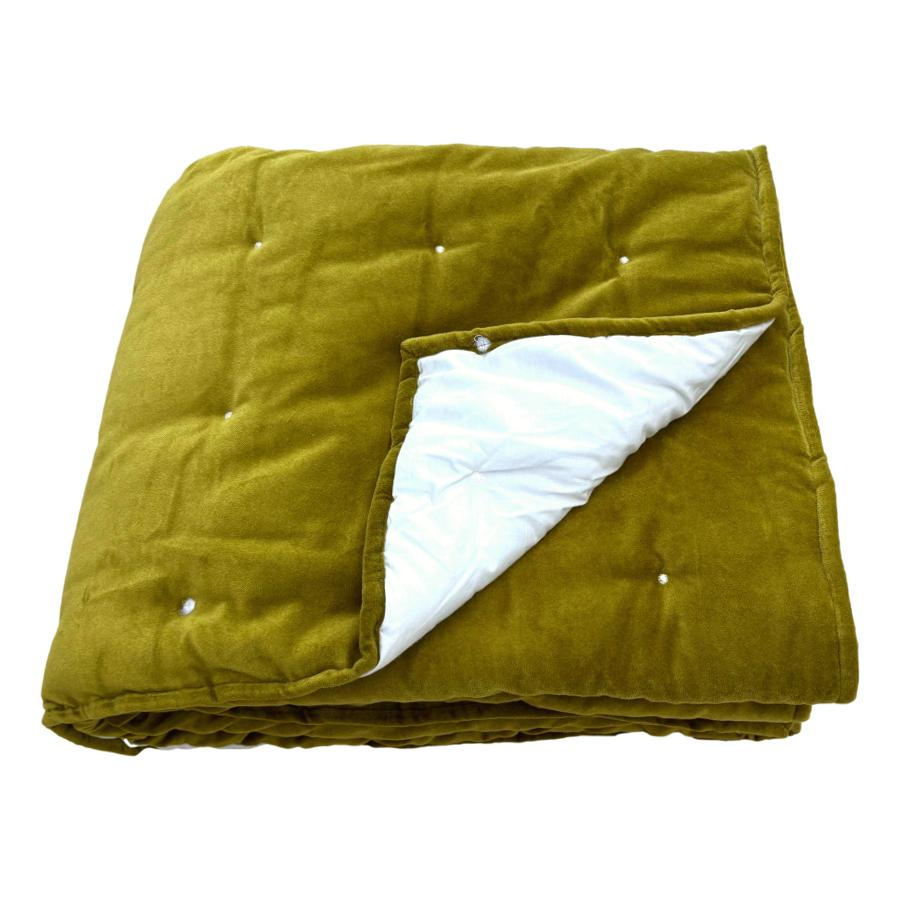 olive velvet blanket