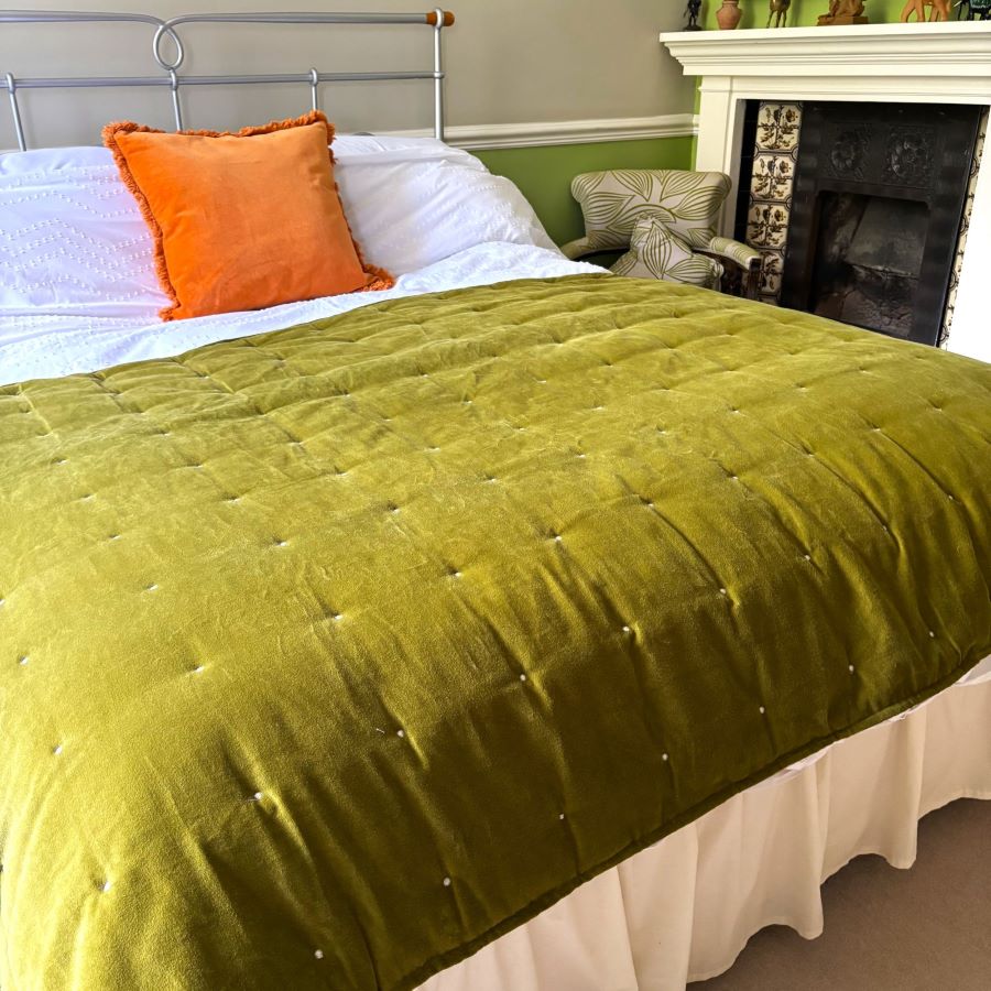 olive velvet blanket