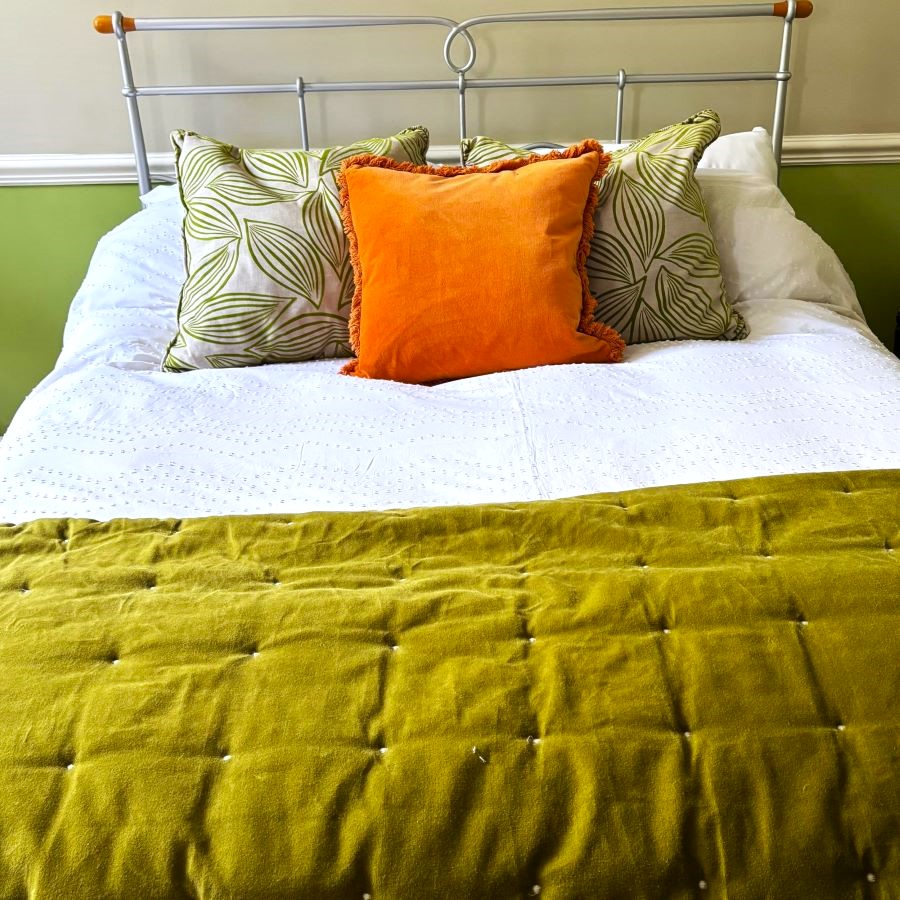 olive velvet blanket