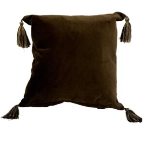 Sasha brown velvet cushion