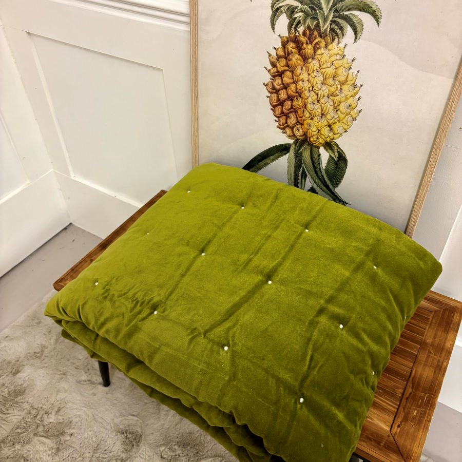 olive velvet blanket