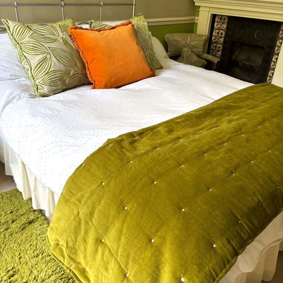 olive velvet blanket