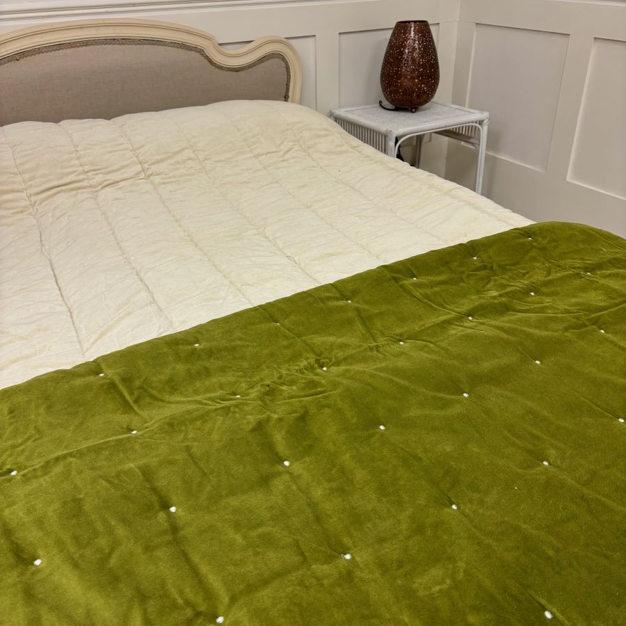 Lauren Olive Green Velvet Blanket - Image 3