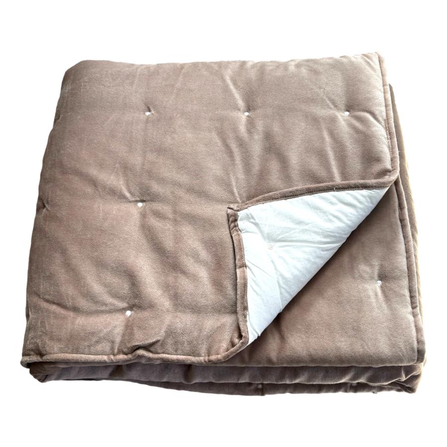 taupe velvet blanket