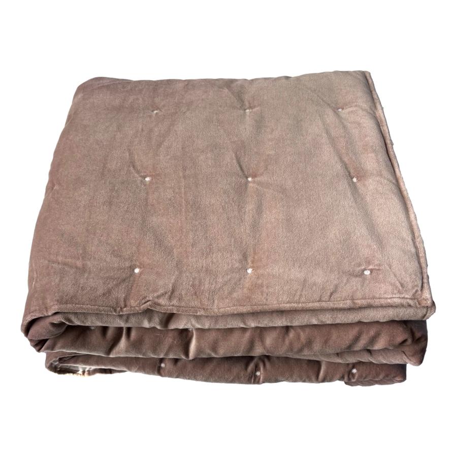 taupe velvet blanket