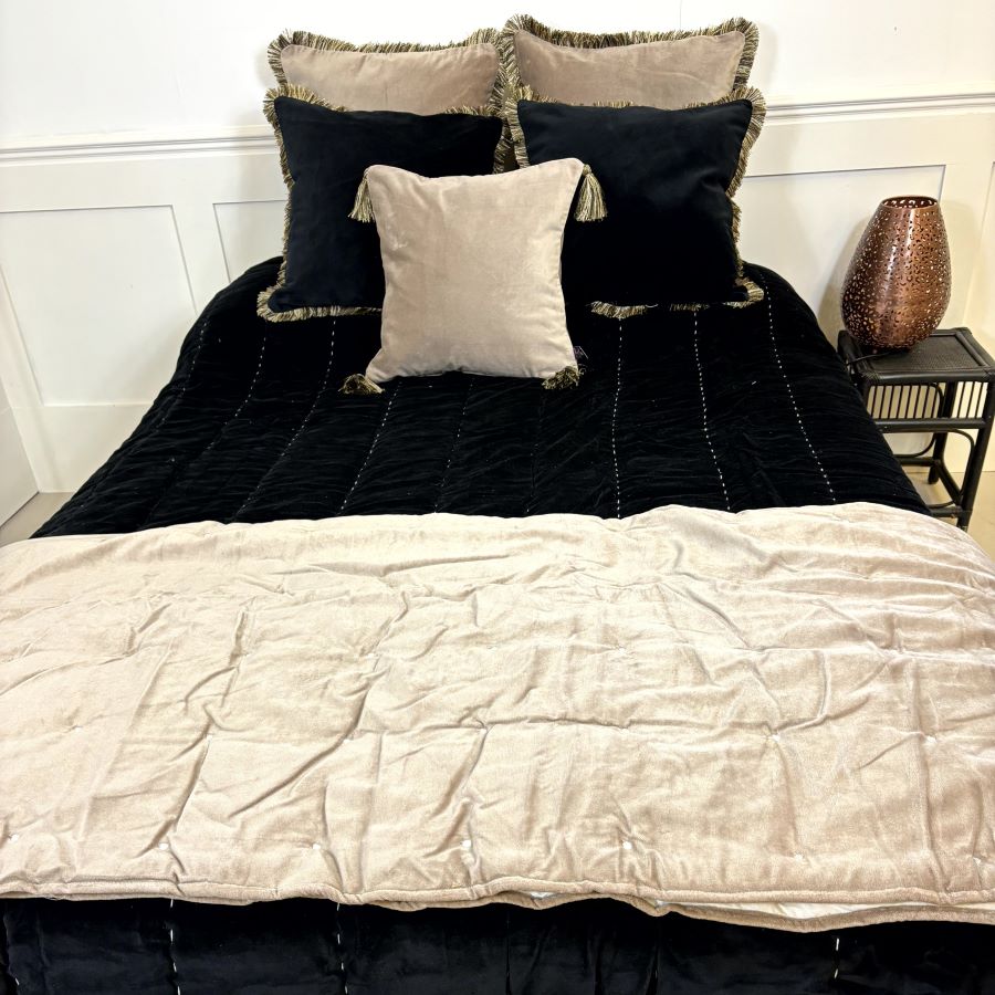 taupe velvet blanket