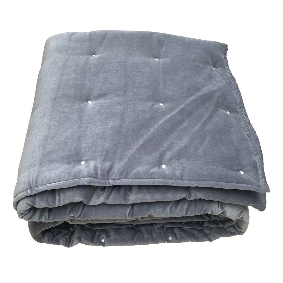 grey velvet blanket