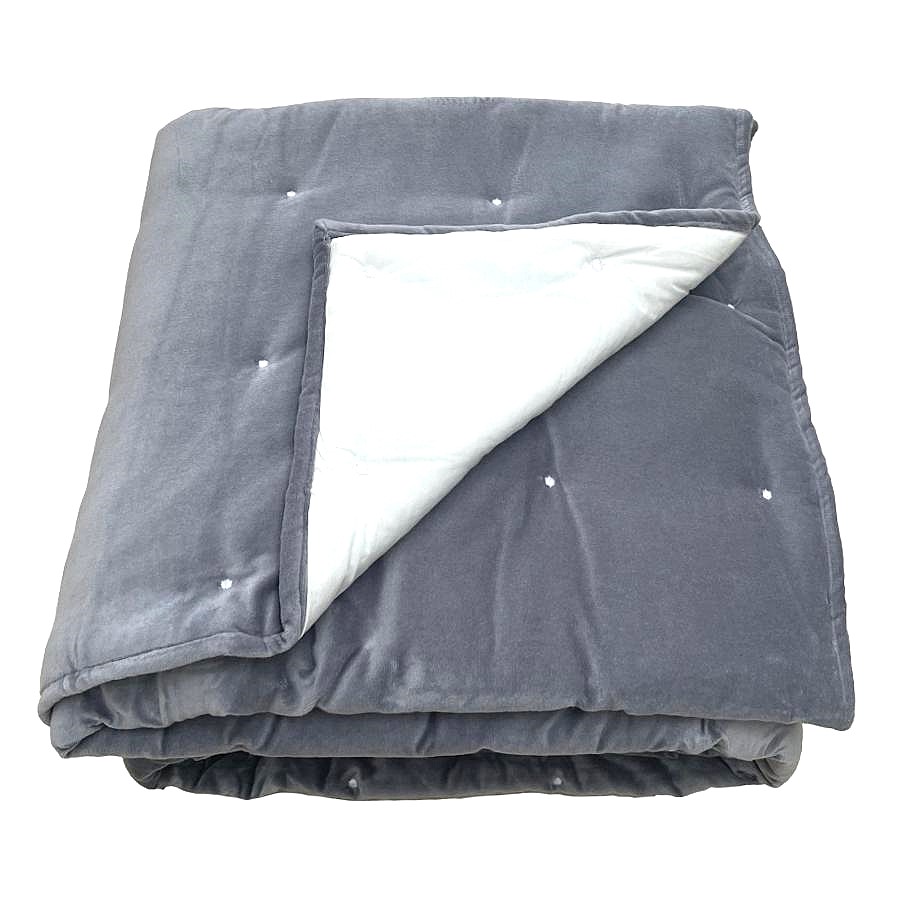 grey velvet blanket