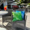 Blue Marble Showerproof Garden Cushion