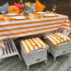 orange stripe seat pads