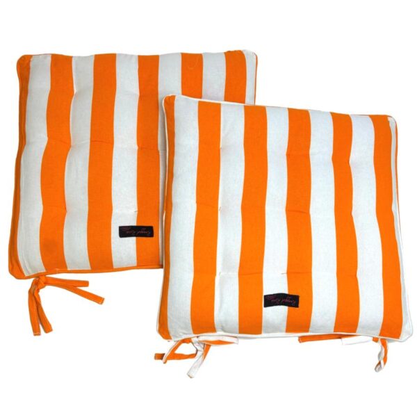 orange stripe seat pads