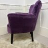purple velvet accent chair