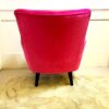 pink velvet accent chair
