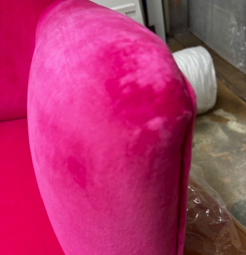 pink chair imperfect