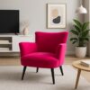pink velvet armchair