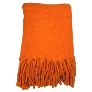 orange wool throw