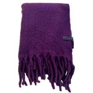 purple wool throw