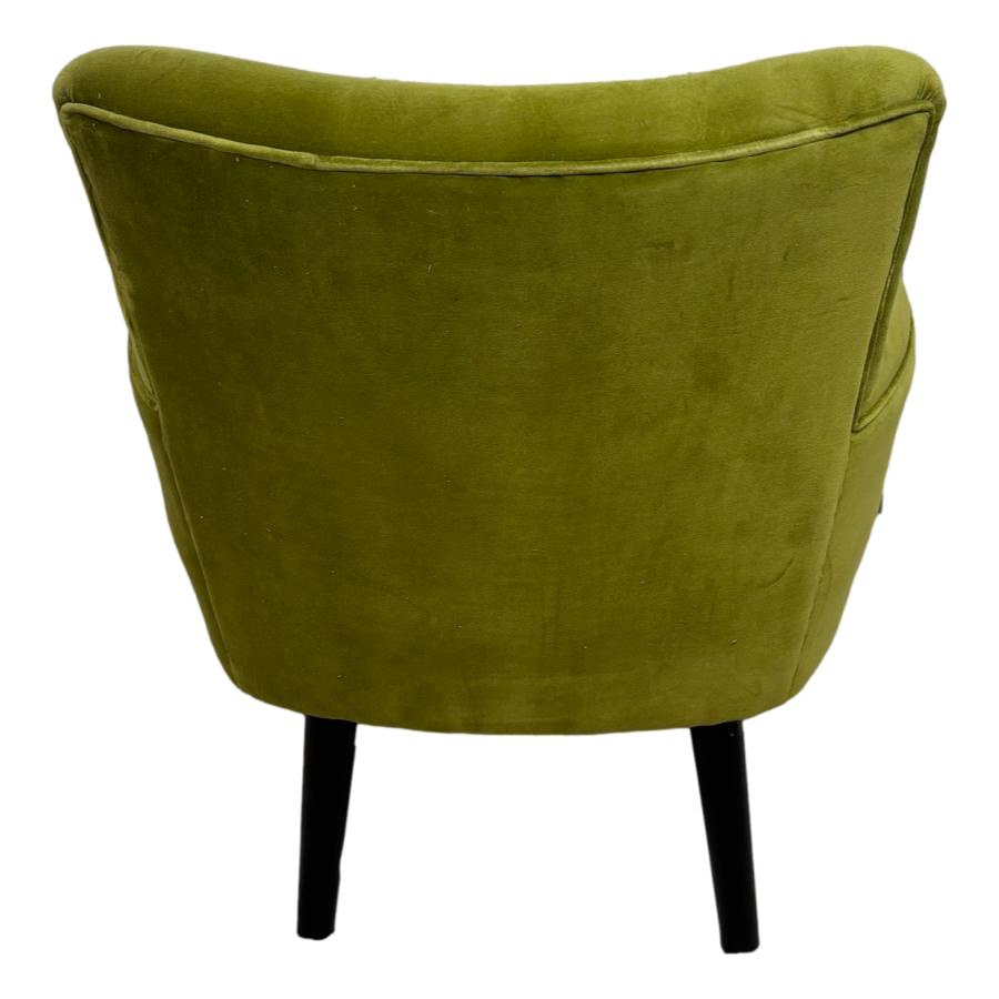 olive velvet armchair
